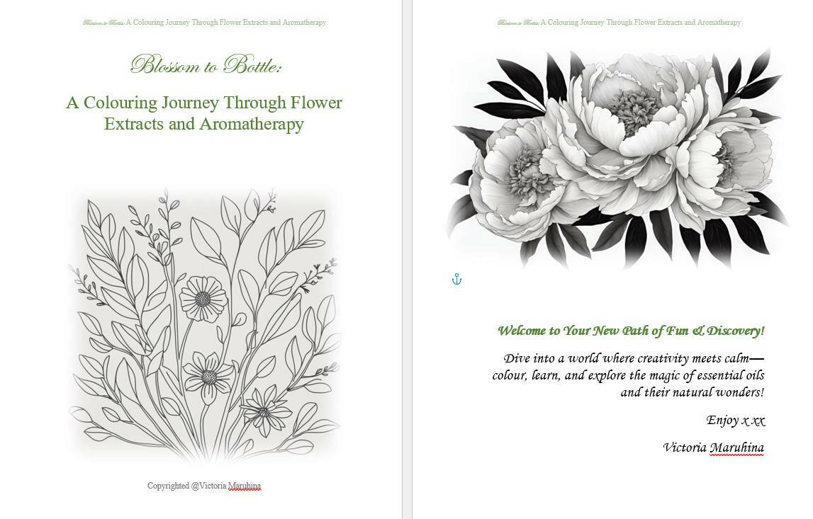 Blossom to bottle: A Colouring Journey Through Flower Extracts and Aromatherapy